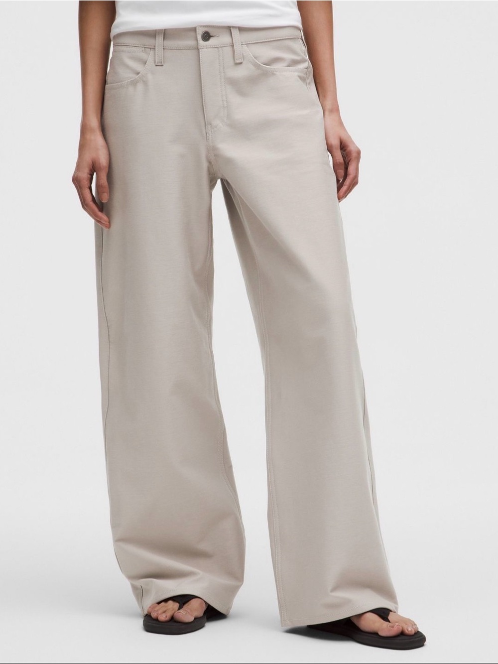 NWT Lululemon EasyFive Low Rise Classic Wide Leg Pant *Reg in Downtown Tan